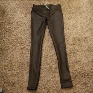 Express Black Pleather Pants Size XS